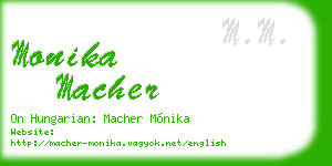 monika macher business card