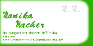 monika macher business card